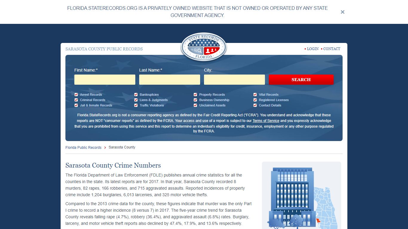 SARASOTA COUNTY PUBLIC RECORDS - Florida State Records